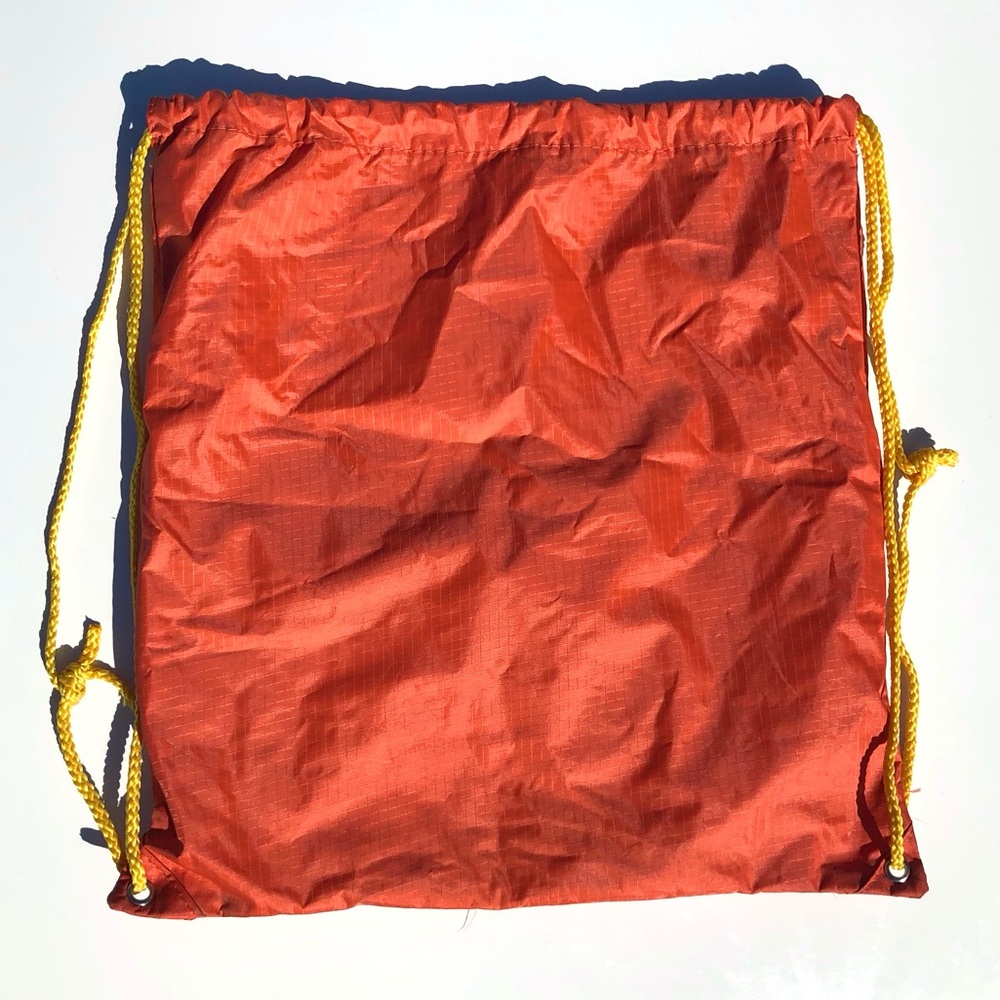 Draw String Backpack Orange And Yellow - Picture 3 of 14